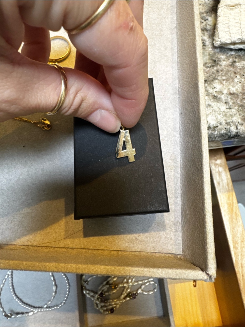 14 KT • Gold • Number 4 Pendant
